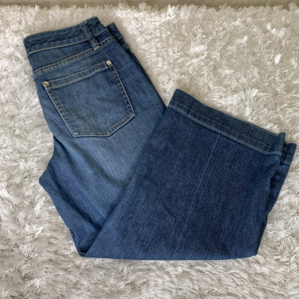 White House Black Market Cropped Jeans Blane Sz 2